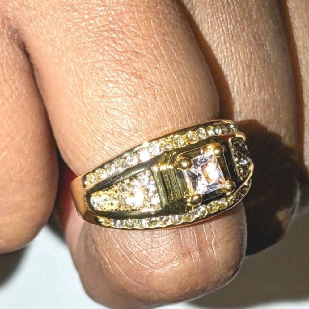 Luxury 2 Ct Micro Pave Lab Created Diamond Wedding Ring For Men Sz 7 - Picture 4 of 17